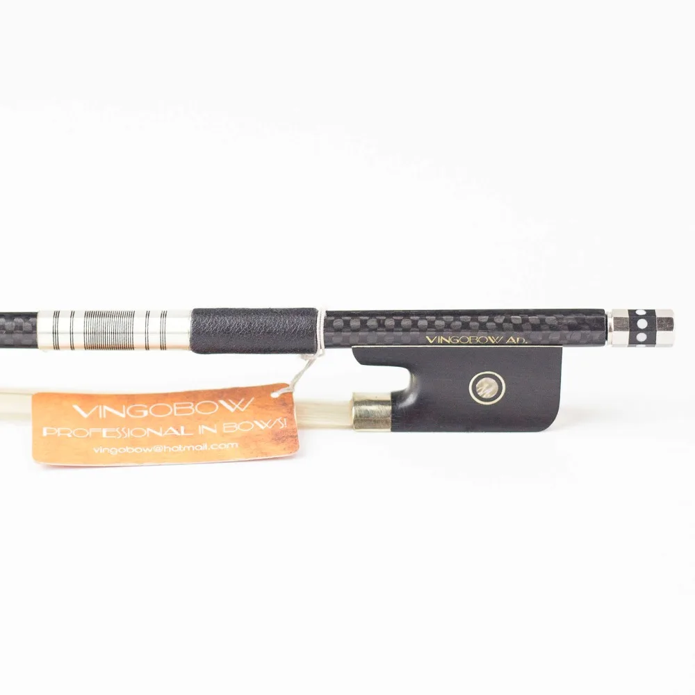Vingopow 110 м текстурированное углеродное волокно VIOLA BOW Ebony Frog никель серебристый