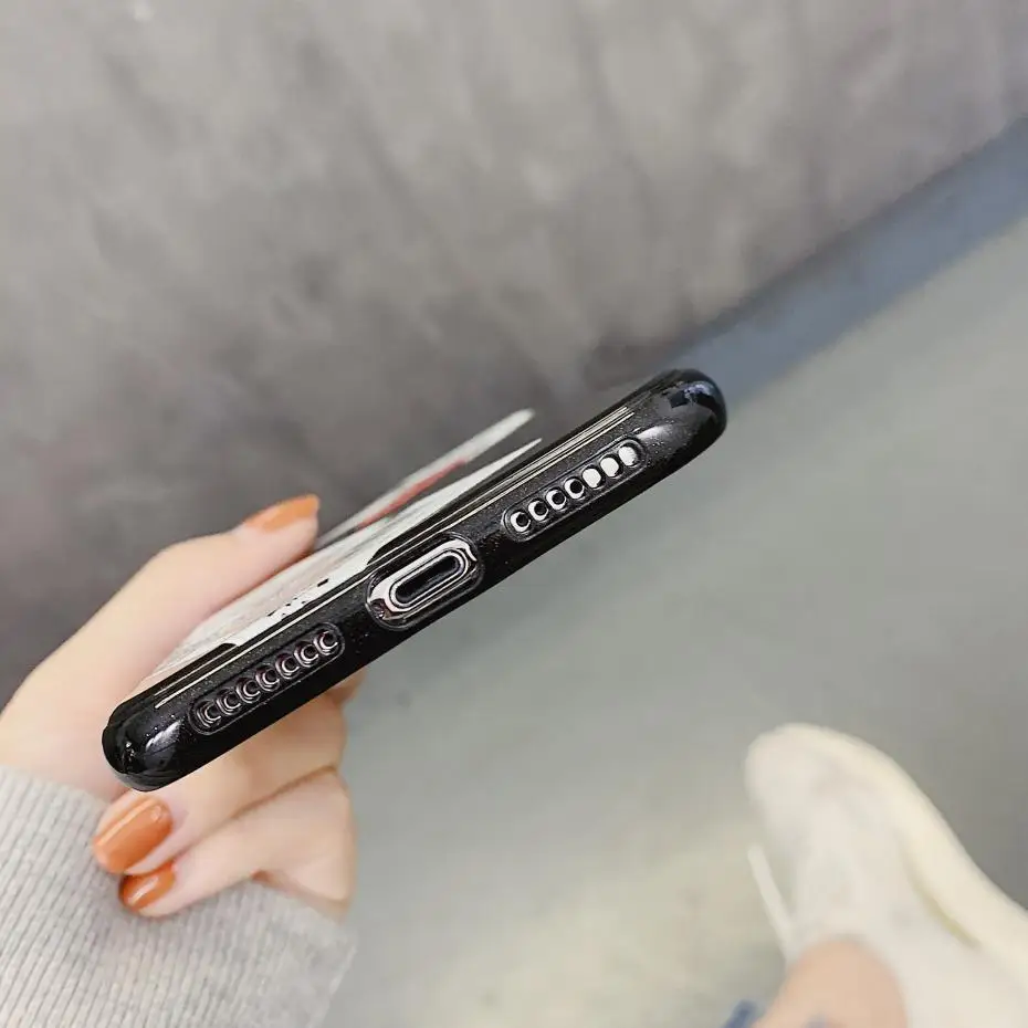 Ins Japan clothes MUJI label мягкий чехол для телефона iphone 7 8 6 6S plus 11 Pro X XR XS MAX матовый Силиконовый чехол для пары девушек