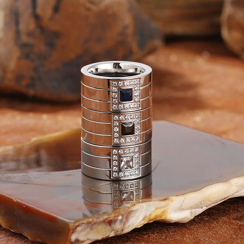Роскошные брендовые новые мозаичные кольца для мужчин и женщин с фианитом ААА