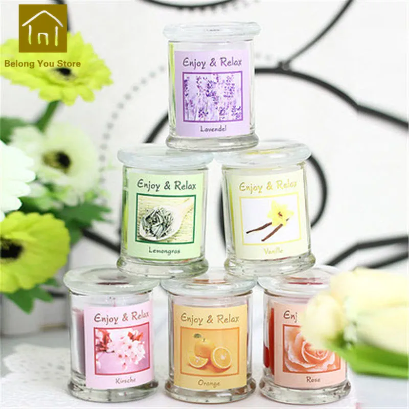6 Pcs Candles Ароматерапевтический свечи воск свечи держатель посылка Velas Perfumadas Ароматические Свечи Декоративные бужи свеча Making JKK104 - Цвет: 6 Pcs Candles