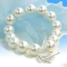 0518 Белый south sea shell перл круглый бисер браслеты