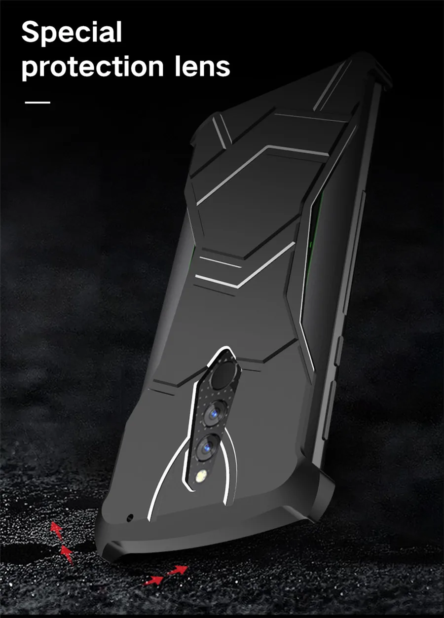 Для Xiaomi Черная Акула Helo чехол R-JUST пантера магнитный Алюминий Металл для Xiaomi Blackshark Helo Чехол ударопрочный чехол