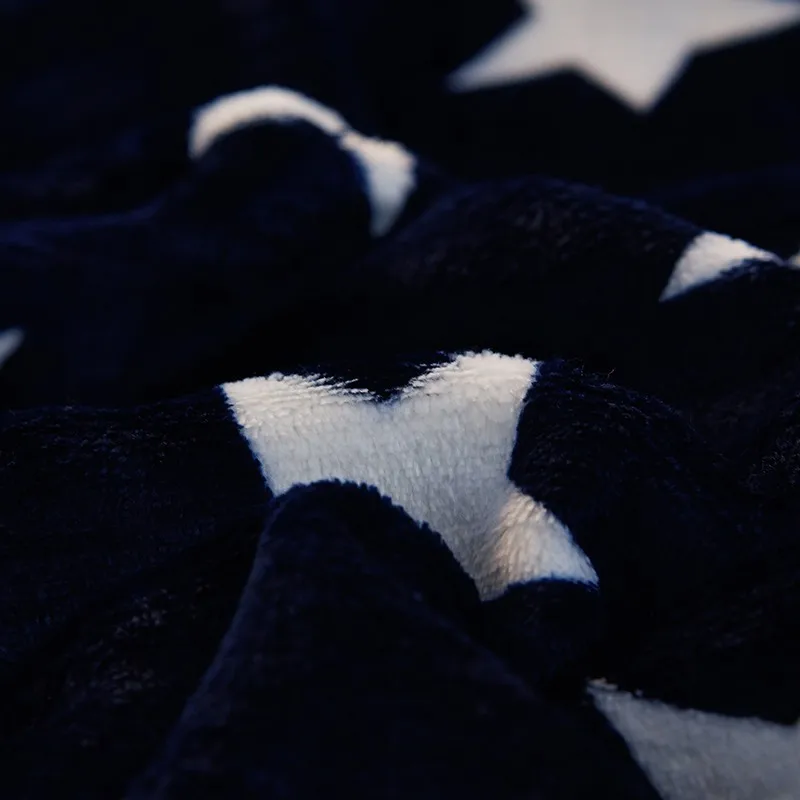 Модное толстое вельветовое одеяло со звездами покрывало для взрослых супер