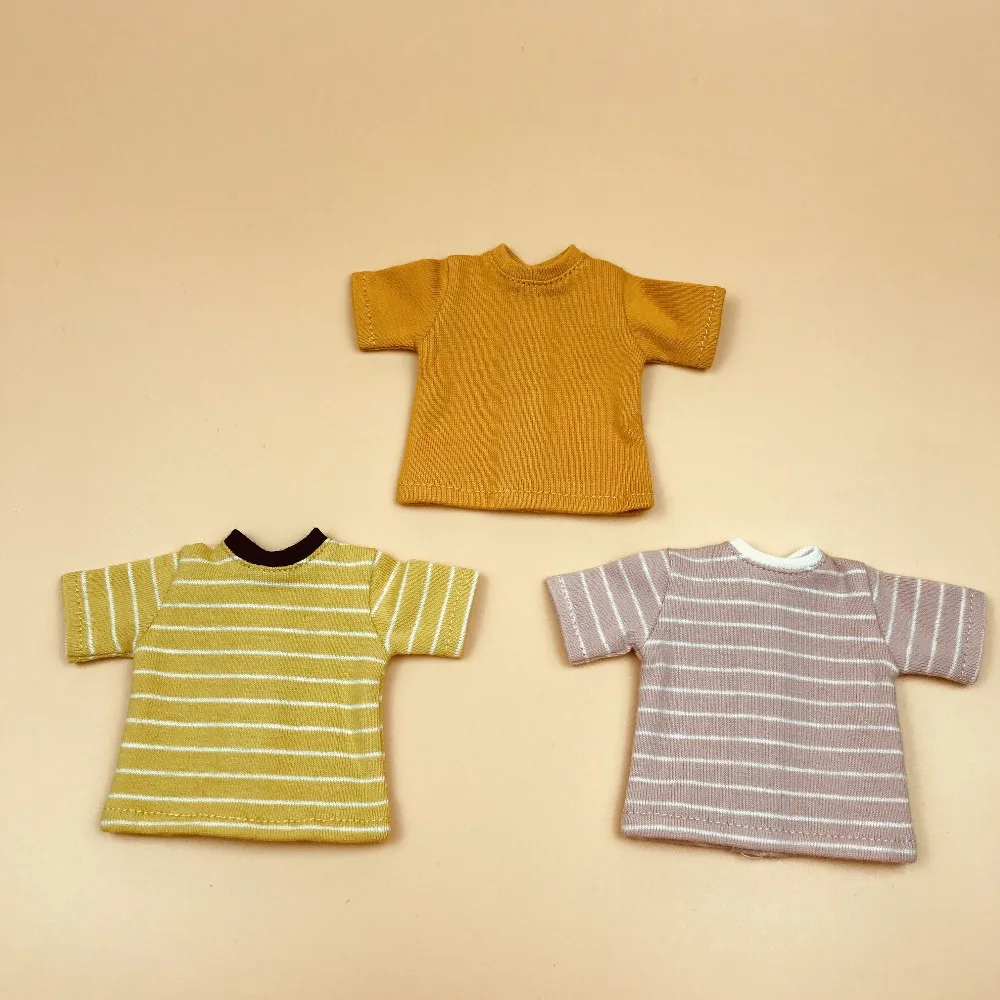 1 шт. новые куклы Blyth милая короткая футболка в полоску Однотонная для кукол blyth licca