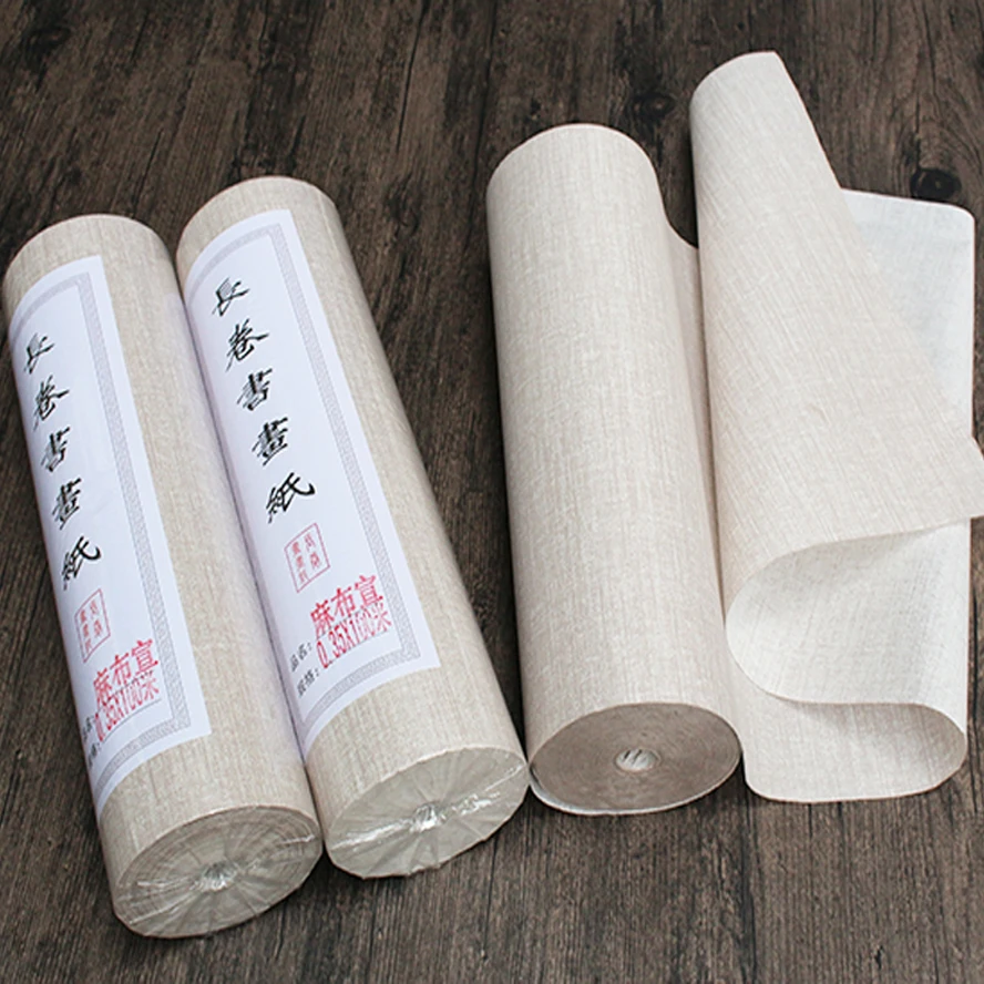 100 м/рулон Новая китайская льняная рисовая бумага прокрутка для рисования