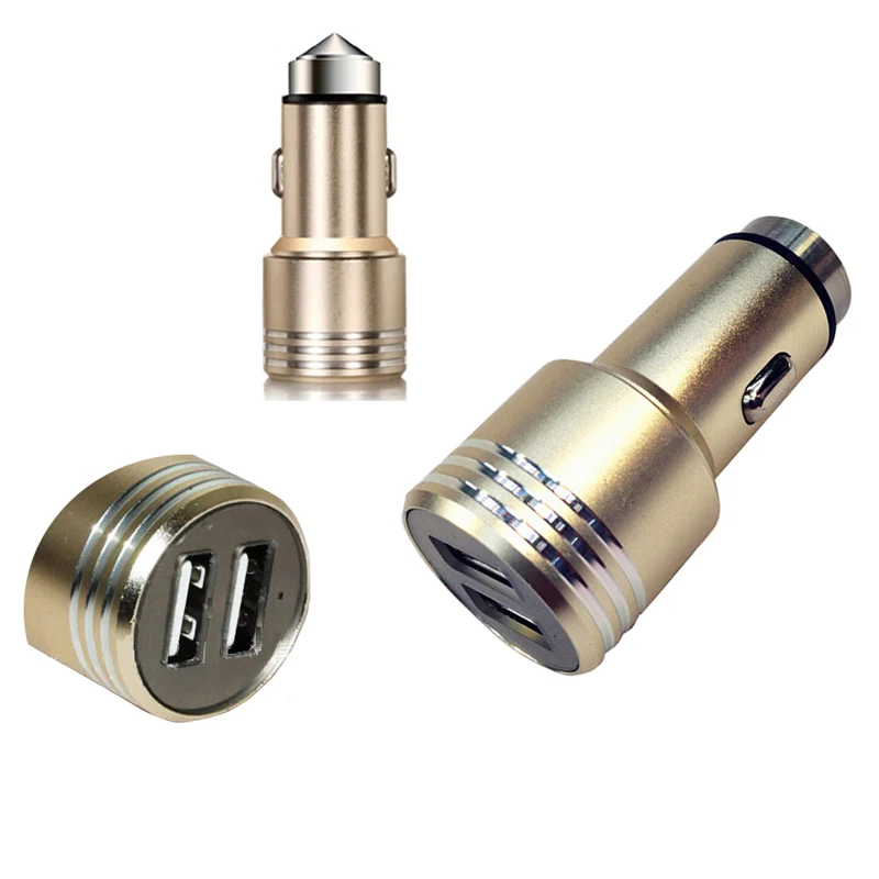 Новый круглый тип Bullet 5V 2.4A умный быстрый Электрический мини двойной порт USB