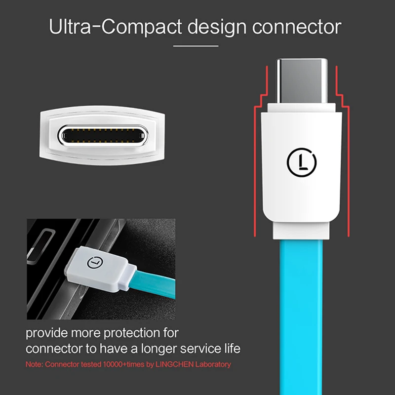 USB C Type кабель LINGCHEN для Galaxy S9 S8 Note 8 стандартный зарядного устройства Xiaomi 6 Mi5 Huawei P10 P9