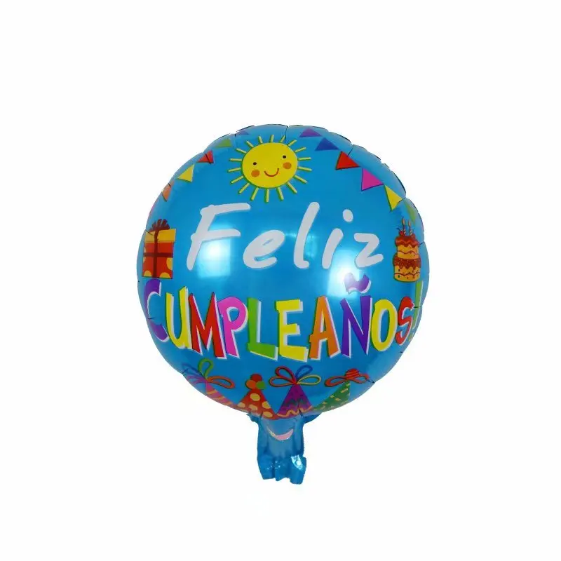 

10pcs 10inch Spanish Happy Birthday Foil Balloons Feliz Cumpleanos Baloes Event Birthday Party Decorations Air Golobs Baby Balls
