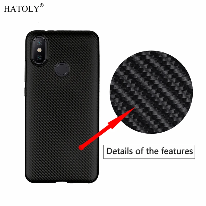 Чехол HATOLY для Xiaomi Redmi S2 Ультратонкий Мягкий ТПУ чехол-накладка из углеродного