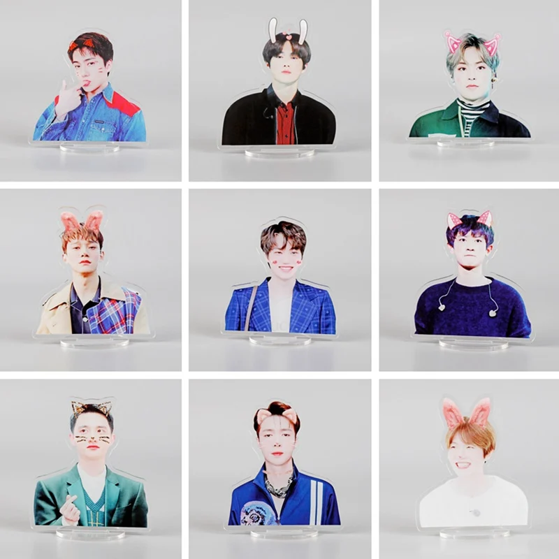 EXO Members Kawaii стоя фигурку куклы акриловая подставка стол декор канцелярские набор