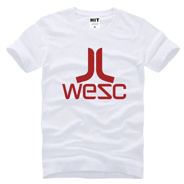 Футболка WESC мужская с коротким рукавом стильная тенниска в стиле хип-хоп модная
