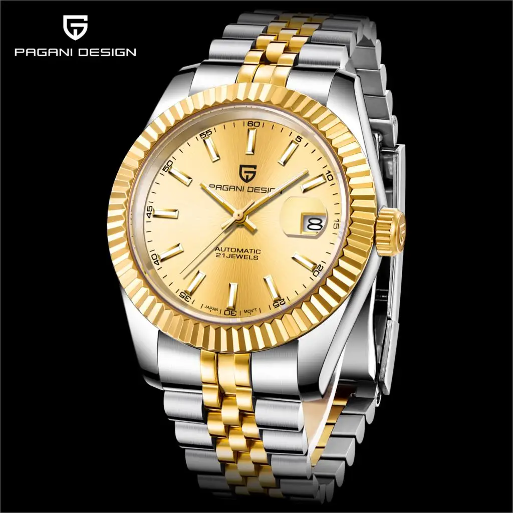 

Mens Watches Automatic Mechanical Watch PAGANI DESIGN Top Brand Waterproof Business Watch Men Gold Wrist Watch relogio masculino