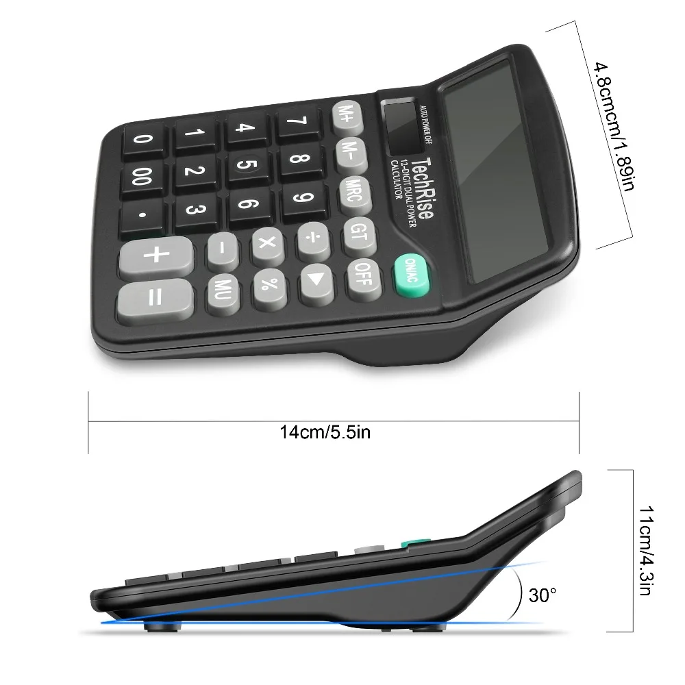 TechRise Calculator Dual-Powered Standard Function Desktop for Office and Business use | Компьютеры и офис