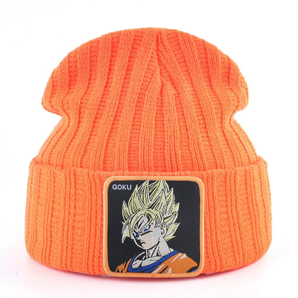 Модные dragon ball вязанные шапочки Skullies вязаные шапочки зимние, шапки для мужчин крутые Гоку beanie cap женские осенние повседневные Шапки chapeau femme