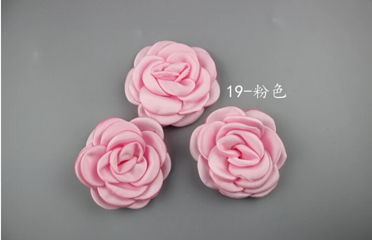 Атласная Розетка 2 4 дюйма 100 шт./лот|burn flower|for baby girlheadband accessories |