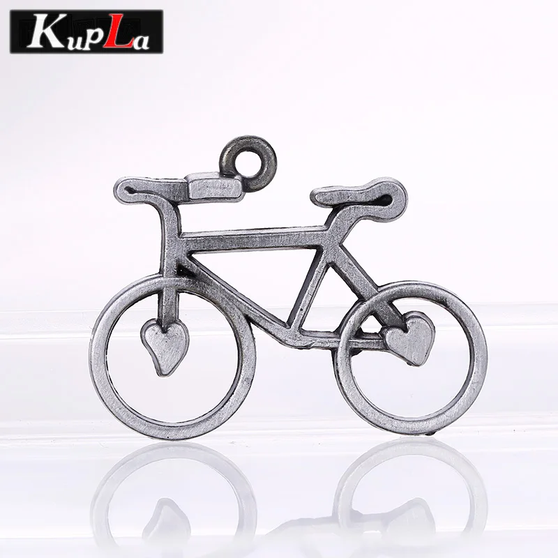 Винтажные серебряные металлические подвески велосипеды из цинкового сплава Diy