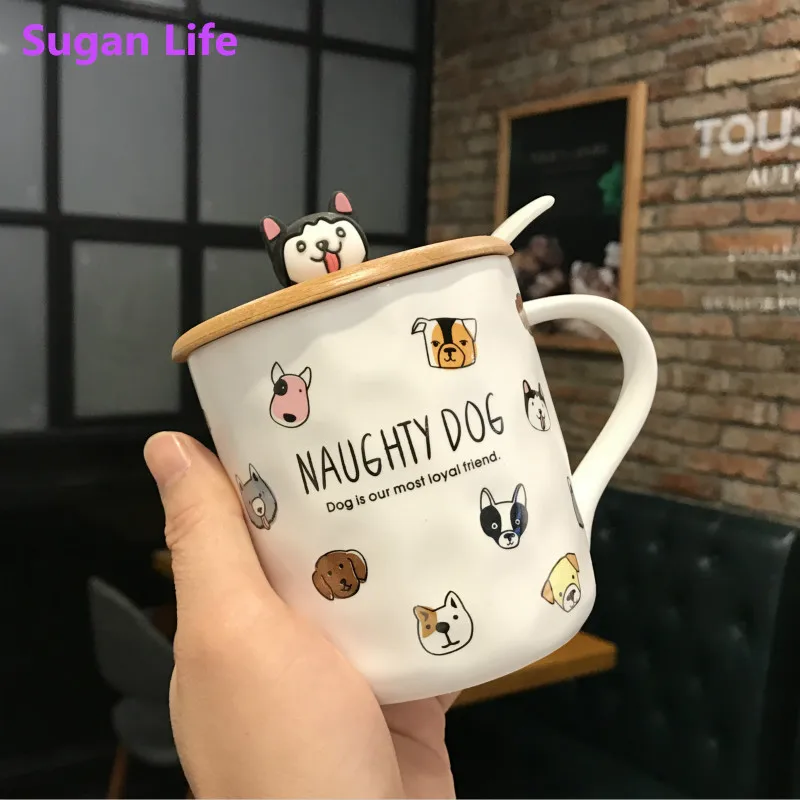 Креативные керамические кружки с 3d рисунком корги французского бульдога милая