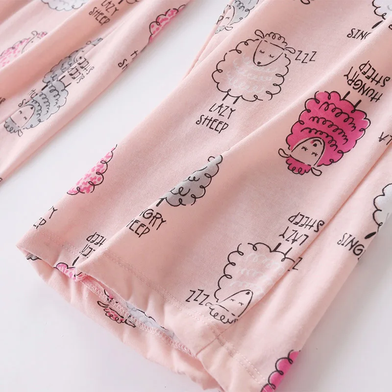 Новинка летний пижамный комплект с милым мультяшным животным удобная мягкая