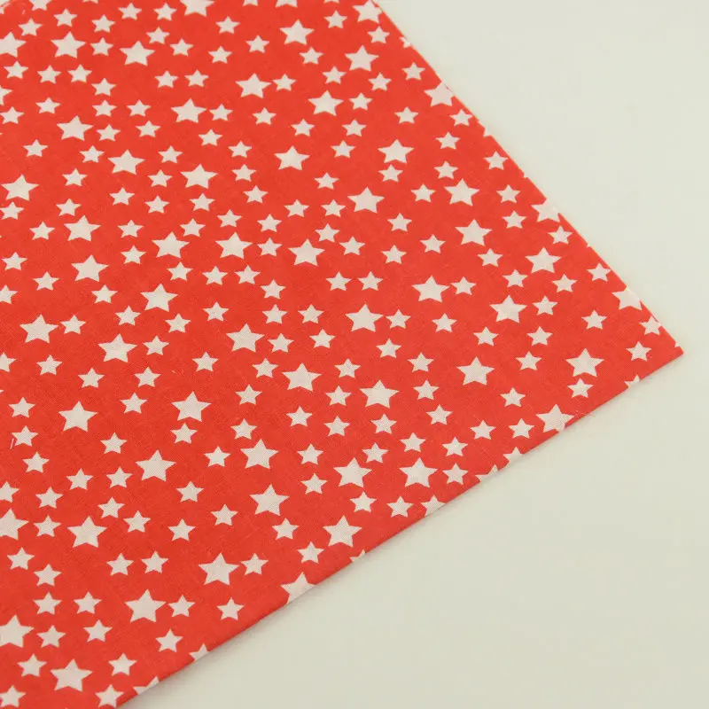 Booksew саржевого хлопка Ткань Star Дизайн красный Вышивание ткань домашнего texitle