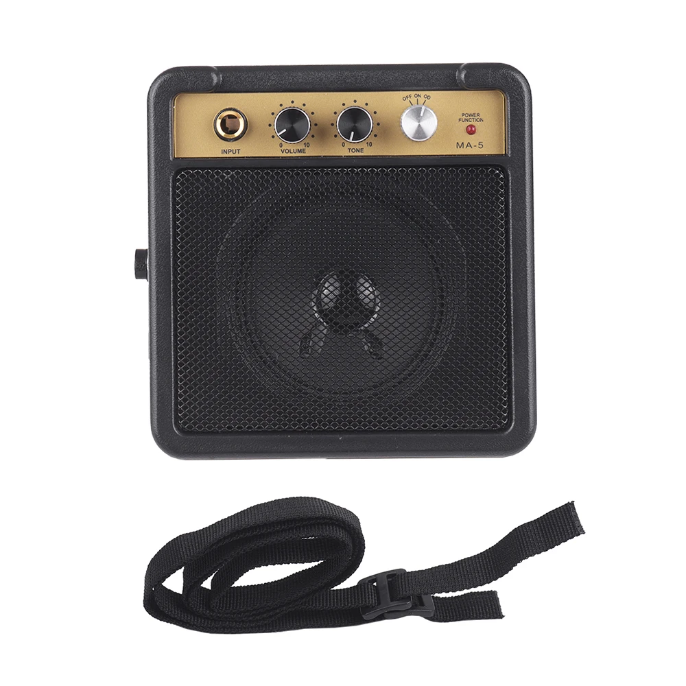 

Mini Guitar Amplifier Amp Speaker 5W / 3W with 6.35mm Input 1/4 Inch Headphone Output Supports Volume Tone Adjustment Overdrive