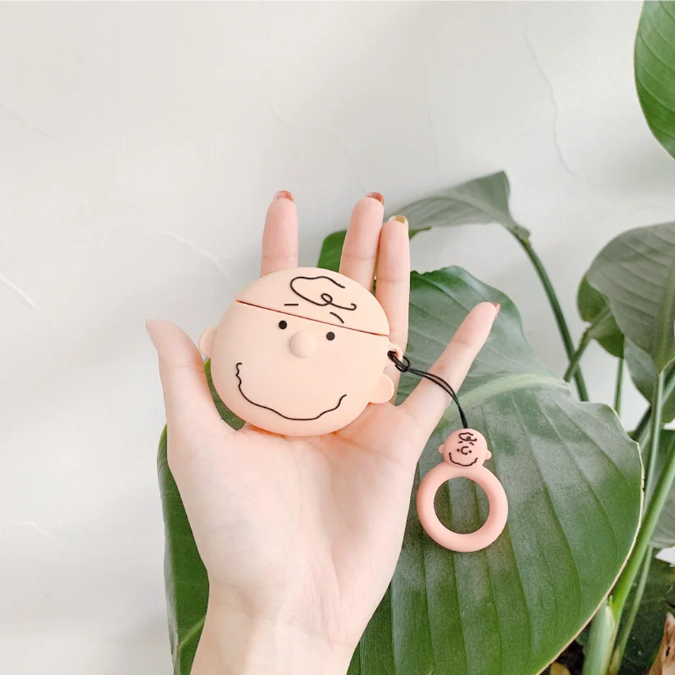 01EJT118 3D чехол для наушников для Airpods 2, чехол, силиконовый чехол с рисунком медведя из мультфильма, чехол для наушников Apple Air pods, 1 чехол для Earpods, брелок для ключей - Цвет: 01EJT118