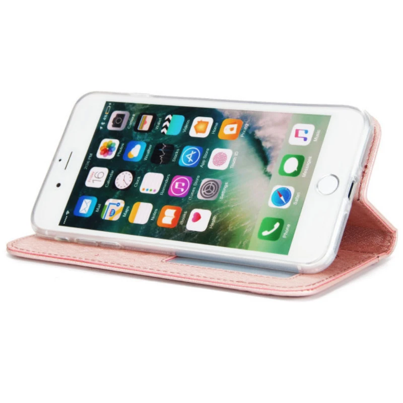 Флип кейс из искусственной кожи для iPhone 6 6S Plus чехол кошелек телефона чехлы 8 7 с