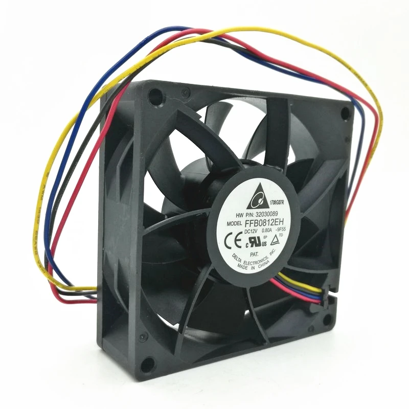 Фото Вентилятор Delta FFB0812EH, 8 см, 80 мм, 8025, 80*80*25 мм, 12 В, 0,80 А №3