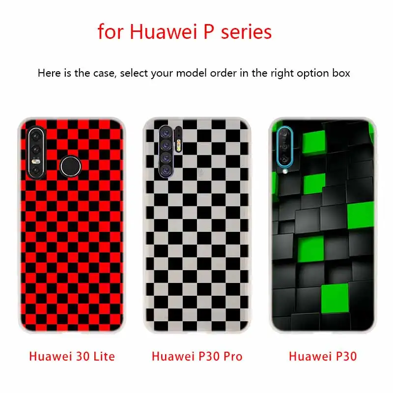 Чехол MLLSE в шахматную клетку силиконовый мягкий чехол из ТПУ для Huawei P30 P20 Pro P10 P9 P8