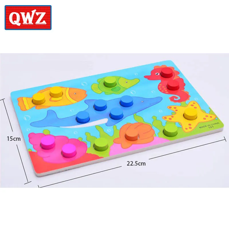 QWZ Монтессори Деревянные Tangram головоломки доска Обучающие раннего обучения мультфильм деревянные пазлы игры Детские игрушки для детей Подарки