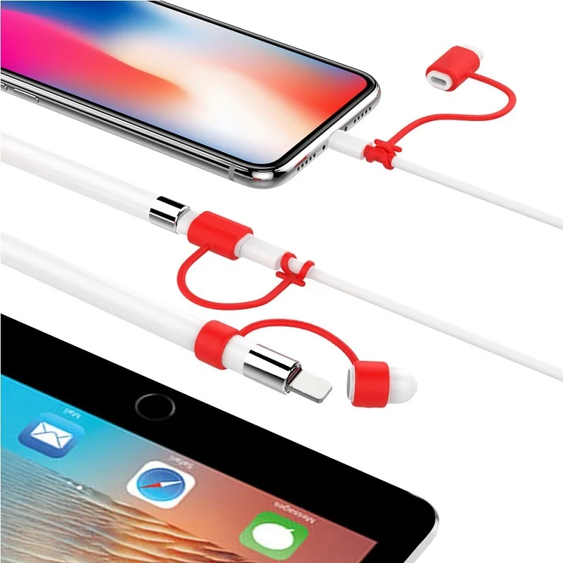 Новый мягкий силиконовый чехол-держатель для Apple Pencil Cap Кабель-адаптер защита от