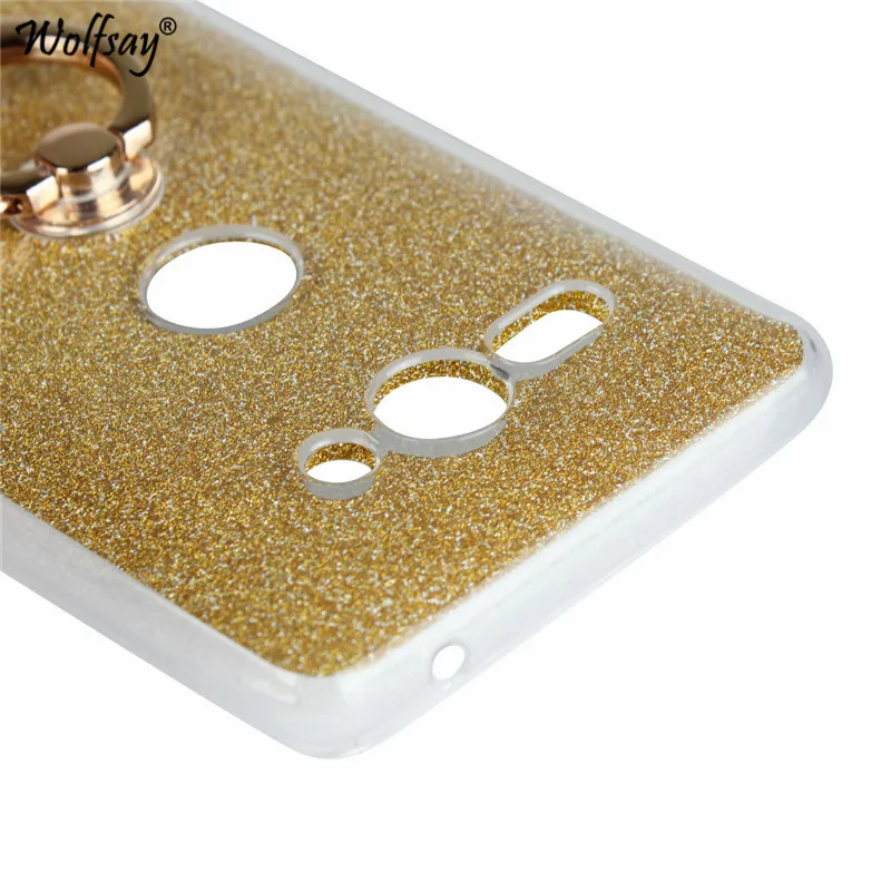 Luxury Bling Glitter Case For Sony Xperia XZ2 Compact Cover Soft TPU Ring Holder H8314 |