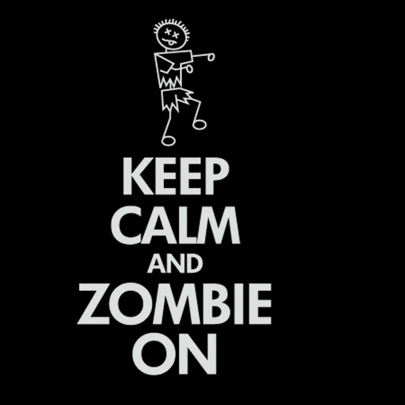 

10.8X20CM KEEP CALM AND ZOMBIE ON Funny Vinyl Decal Car Sticker Car-styling S8-0622