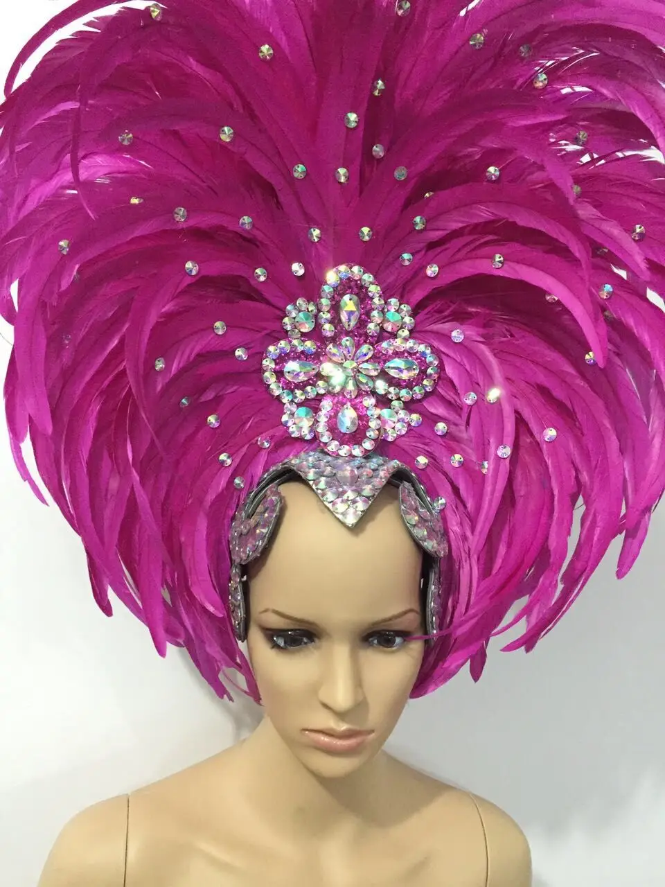 Одежда с перьями для выступлений на сцене подиума карнавала головной убор