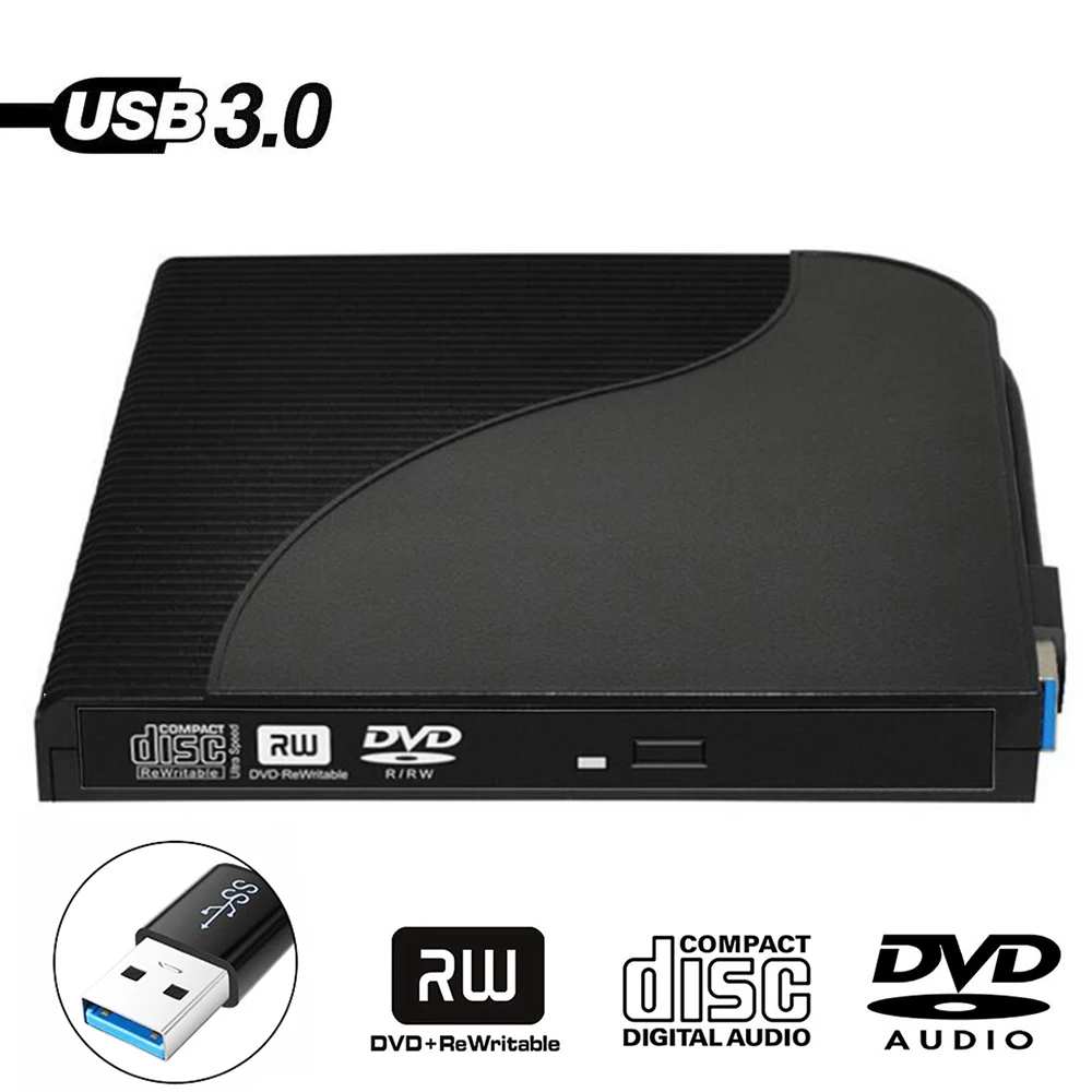 USB 3 0 Портативный внешний DVD RW/CD RW записывающийся оптических дисков CD Встроенная
