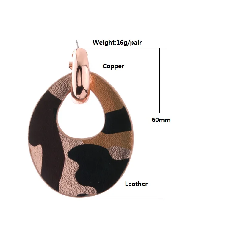 NeeFu WoFu серьги тигр кожа сплава капельного большой капли воды большие женщина