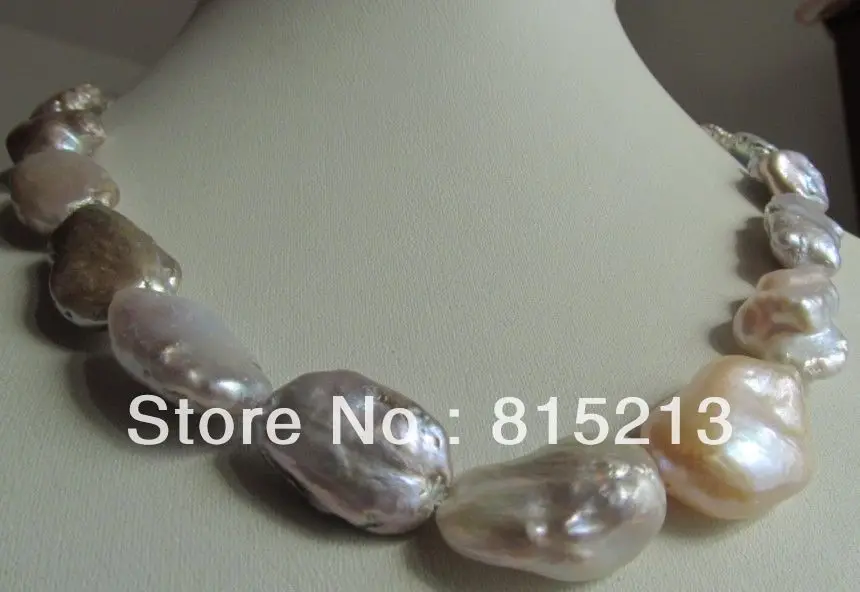 A655 18 ММ AKOYA ЗОЛОТОЙ ЛАВАНДА ОЖЕРЕЛЬЕ ПЕРЛЫ 14 К (B0322)|pearl necklace|necklace necklaceakoya pearl necklaces |