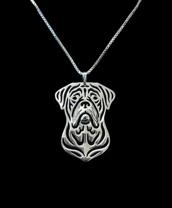 Ожерелье-чокер ручной работы Dogue de Бордо с подвеской для женщин идея ювелирное