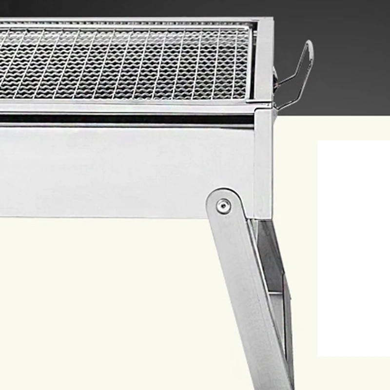 

Outdoor Camping Stove Thickening Stainless Steel Oven Portable Charcoal Folding BBQ Stove 1-4 Persons Picnic Grill Tool