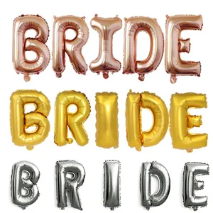 32 дюйма розовое золото невесты буквы фольга шарики Свадебные украшения Серебро невесты Алфавит воздушный шарик для невесты свадебные шары