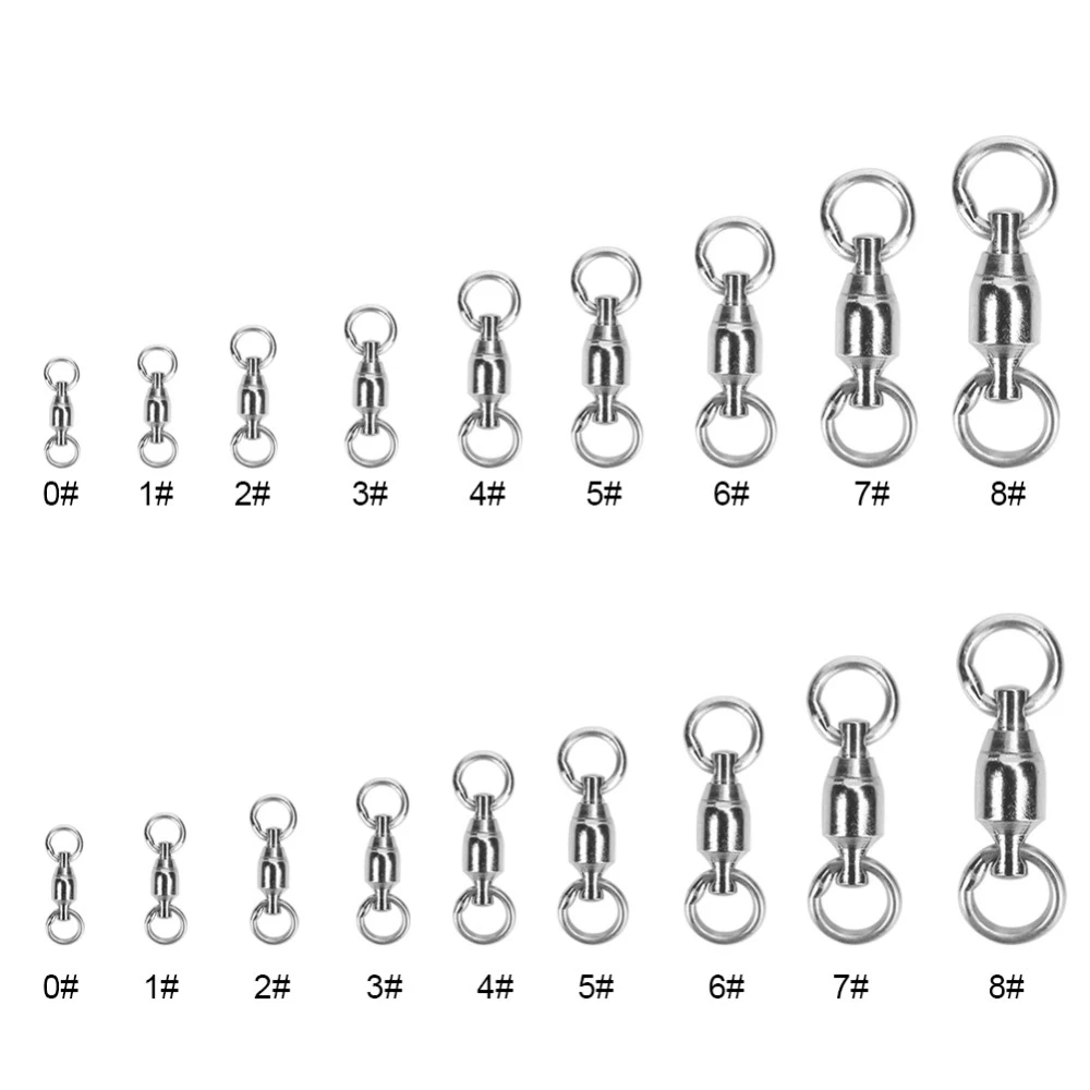 Соединители рыболовные вертлюжные из нержавеющей стали 20 шт./40 шт. | Спорт и