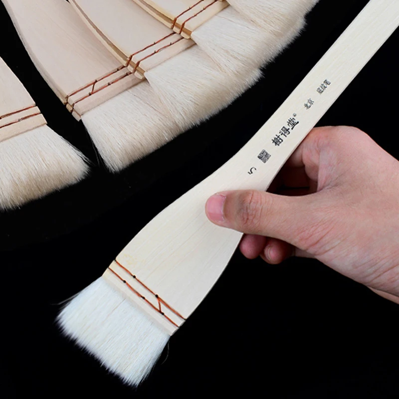 Шерсть Акварельная Кисть ручка плоский наконечник кисть для рисования