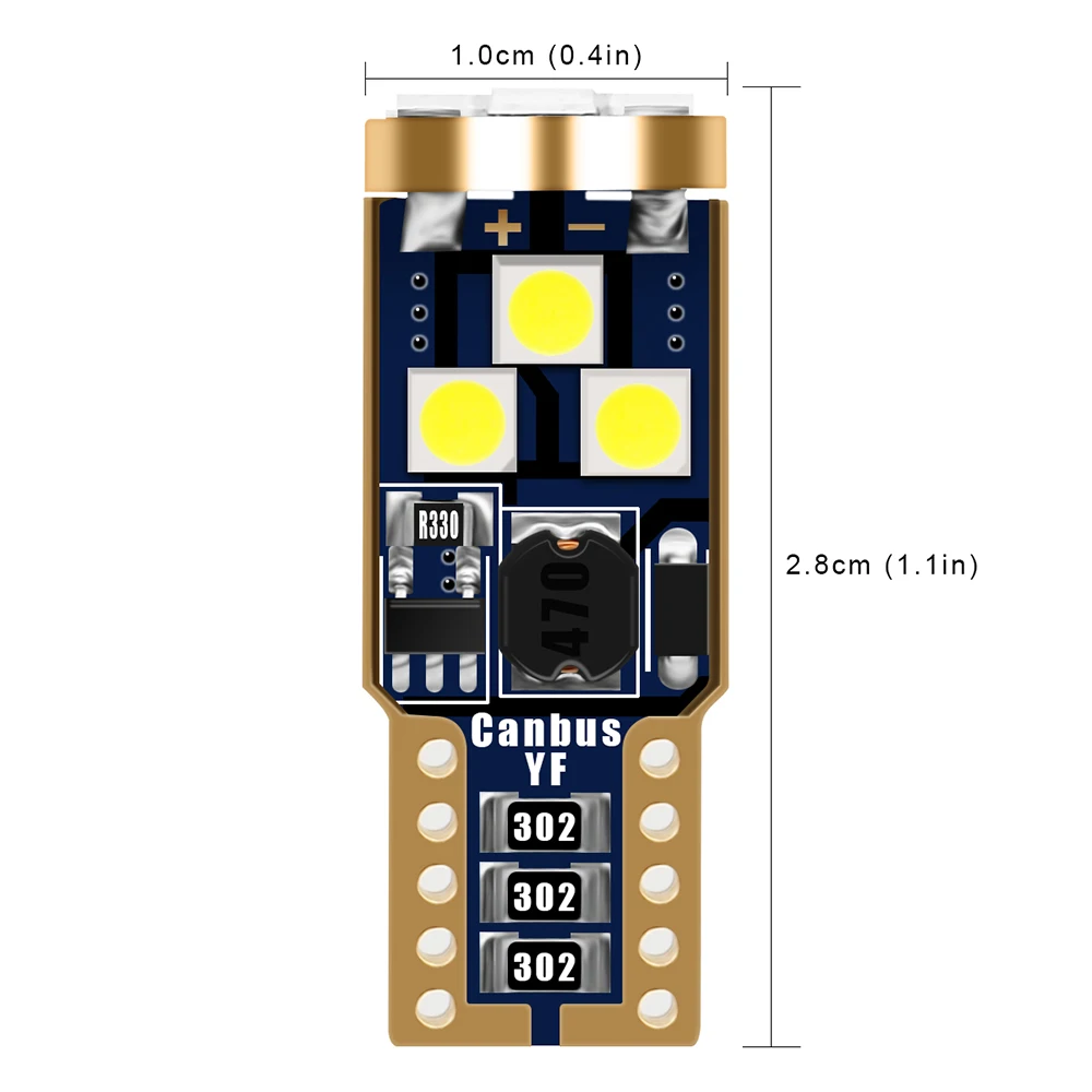 Светодиодсветодиодный ламсветильник Canbus T10 W5W 9SMD для тюнинга автомобиля задний