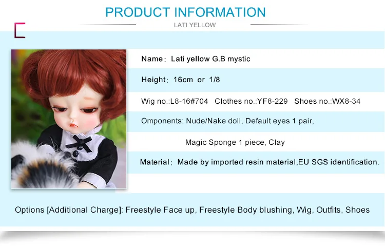 Oueneifs LTI Yellow G.B Mystic 1/8 BJD SD фигурки из смолы модель тела для маленьких девочек и мальчиков куклы глаза высокое качество игрушки подарки luodoll