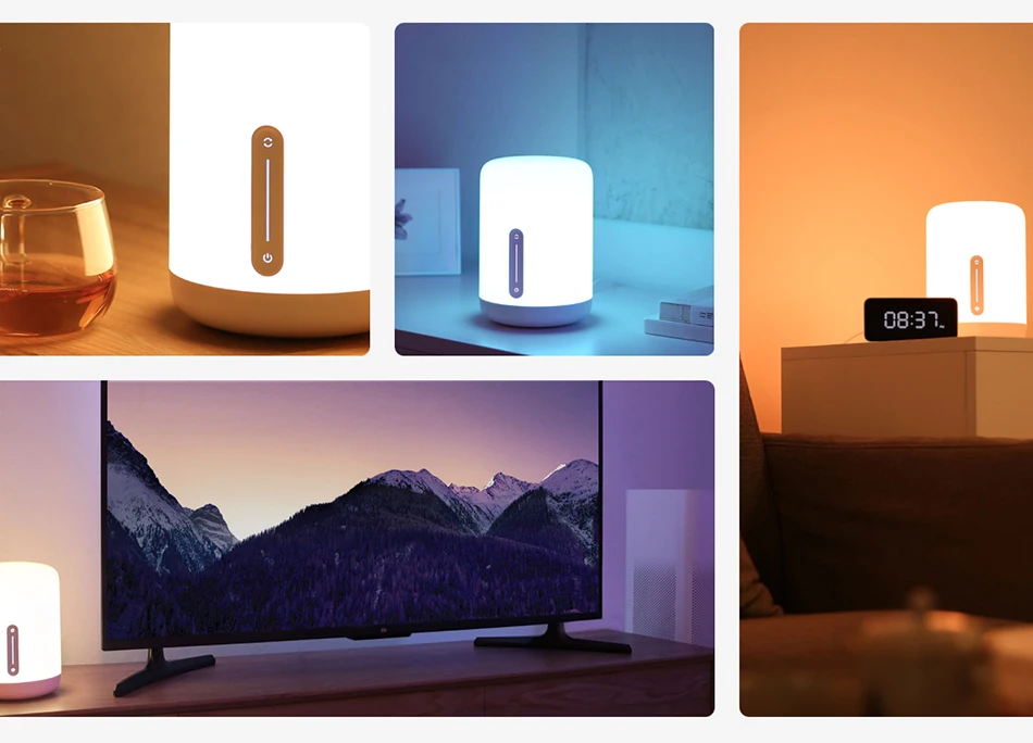 Xiaomi Mijia прикроватная лампа 2 смарт настольная лампа светодиодный ночной Светильник Красочные 400 люмен Bluetooth Wifi сенсорный Управление для Apple Homekit Siri