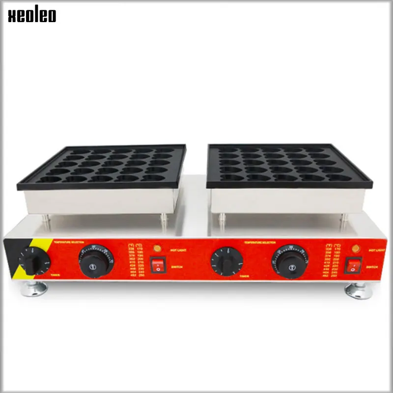 

XEOLEO Electric Cookie Maker Heart-shaped muffin machine 50-hole copper cooker Non-stick surface Commercial Round muffin makers