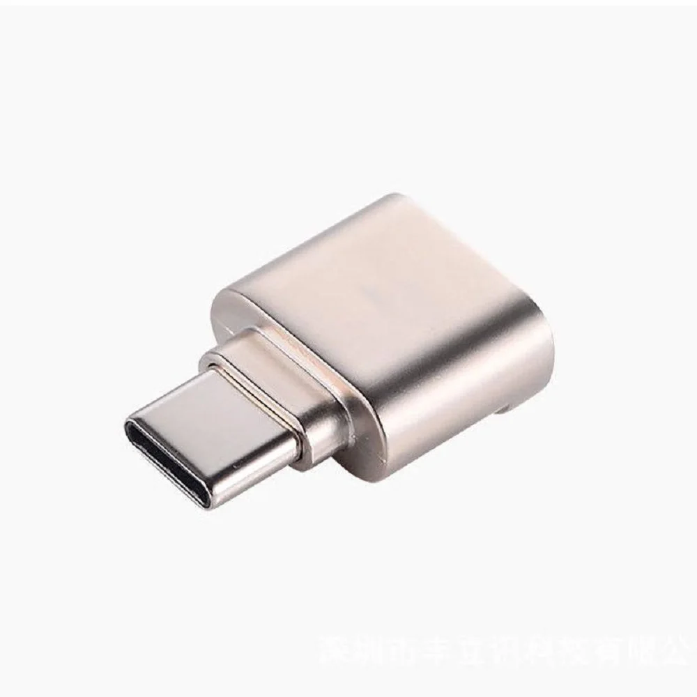 Золотой Мини алюминиевый сплав USB 3,1 type C Micro SD TF устройство для чтения карт памяти OTG разъем адаптера - Цвет: Золотой
