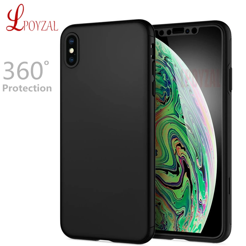 LPOYZAL 360 градусов полное покрытие чехол для телефона iPhone 8 6S 7 Plus Жесткий ПК Защитный