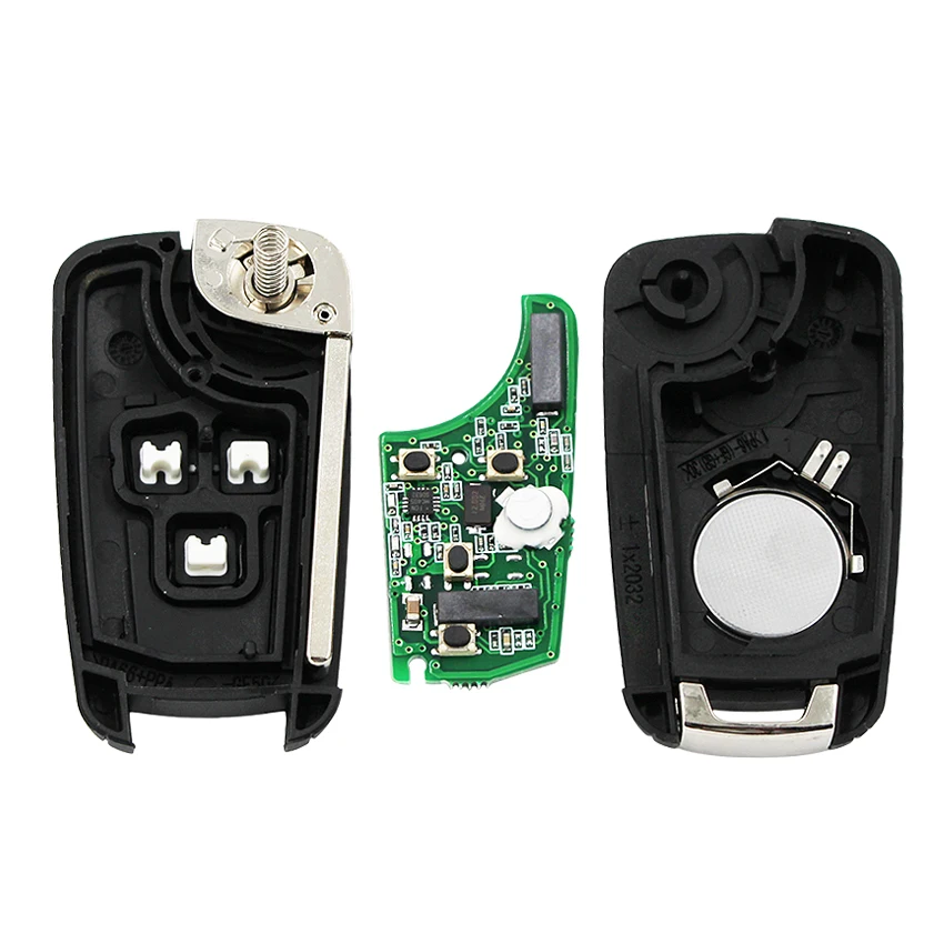 3 кнопочный БЕСКЛЮЧЕВОЙ складной дистанционный ключ брелок для Chevrolet Cruze Aveo 433 МГц