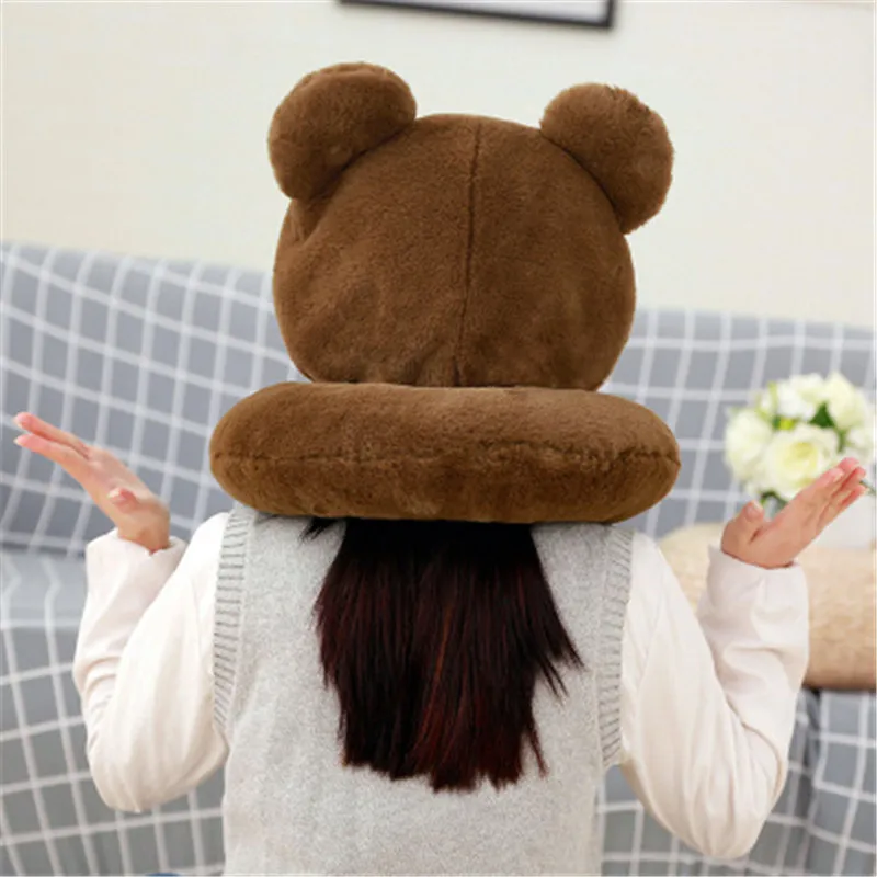 Корейский креативный мультяшный Anne Bear u-образная подушка для шеи соединенная