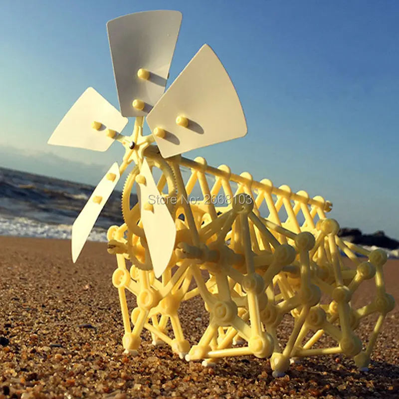 

Fast delivery Puzzle Walking Hot Sale DIY Strandbeest Assembly Powerful Model Wind Powered Walker Kits Robot Toys Children Gifts